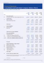 Consolidated and Individual Company Balance Sheets