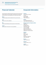 Financial Calendar and Corporate Information